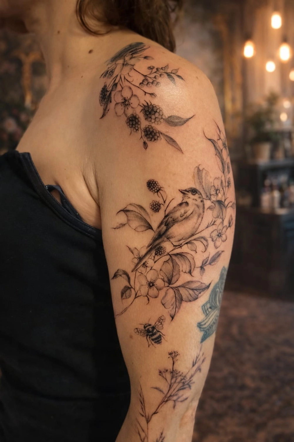 A Fleur de Peau - Professionelles Tattoo Studio - Tätowierung am Arm einer Person